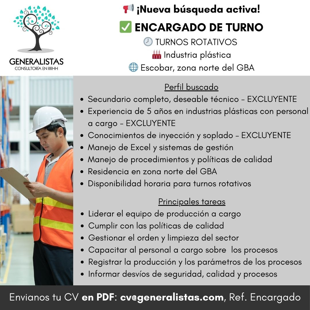 Encargado de turno