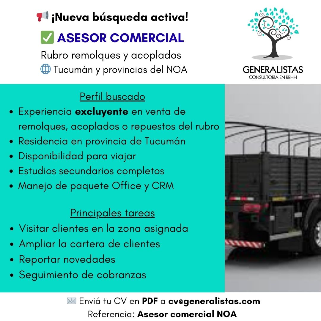 Asesor comercial NOA