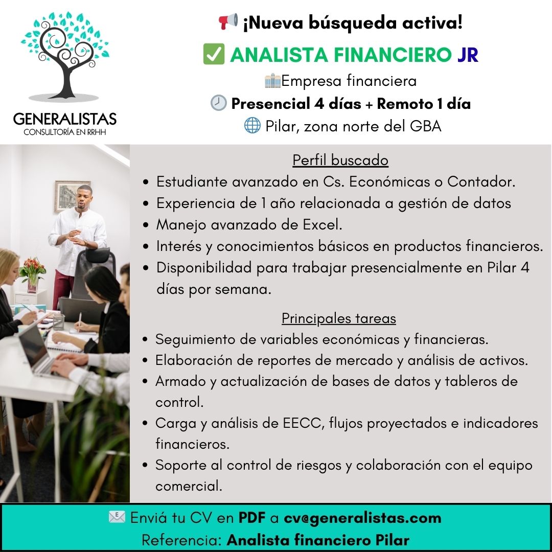 Analista financiero JR