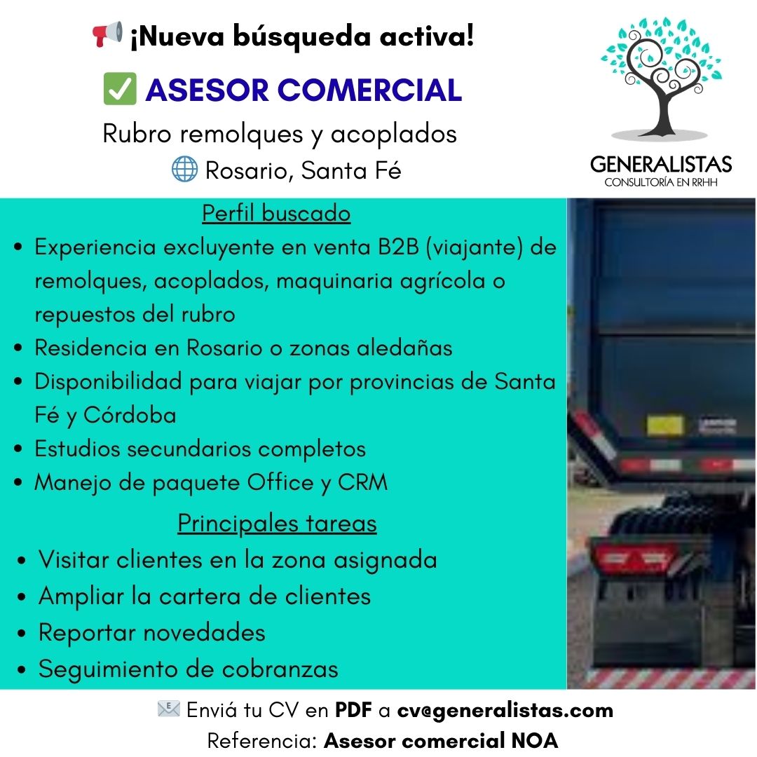 Asesor comercial Rosario