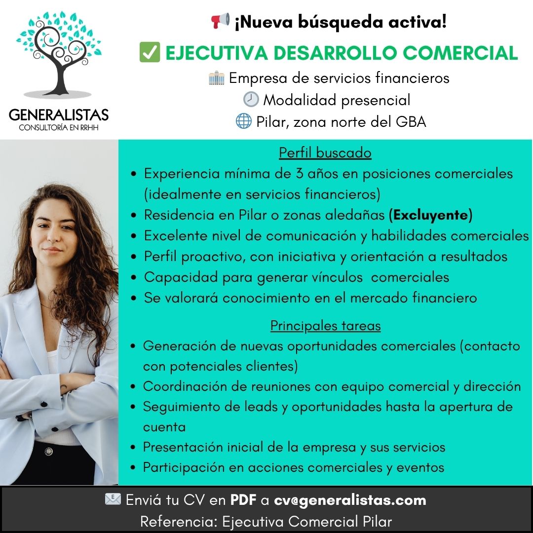 Ejecutiva comercial