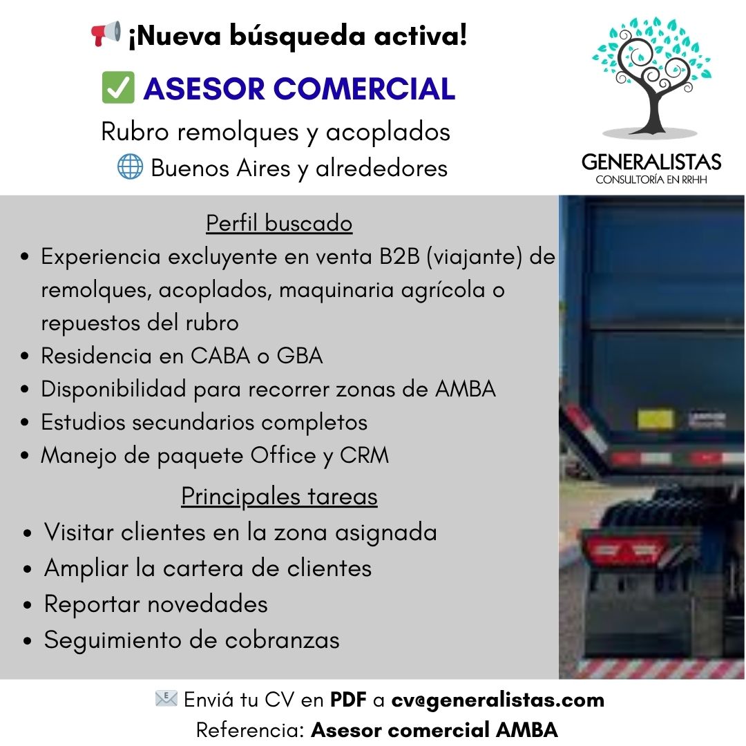 Asesor comercial AMBA